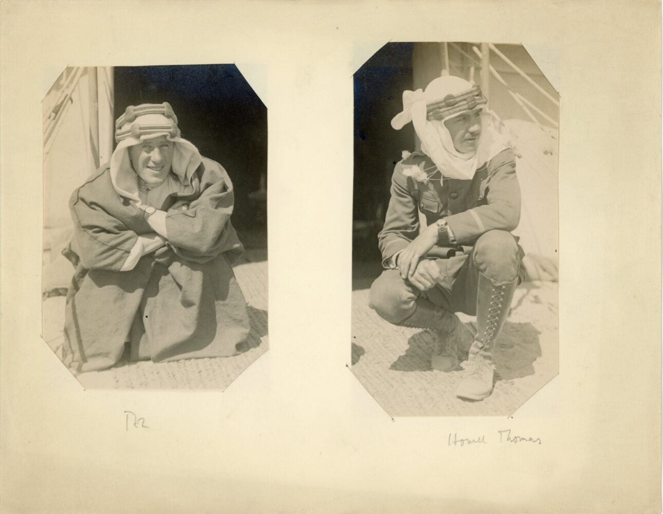 Photograph of T.E. Lawrence and Lowell Thomas. Hogarth Papers, P452/MIL/3